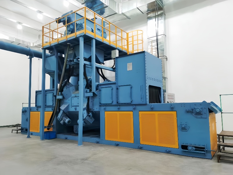 Wire Mesh Shot Blasting Machine For Aluminum Casting Parts Cleaning