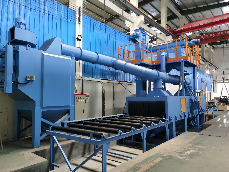 Roller Conveyor Shot Blasting Machine For Elevator